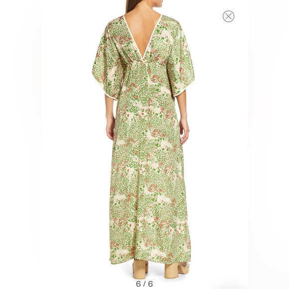 RAGA Kochi Leopard Print Plunge Maxi Dress NWT - Picture 2 of 6